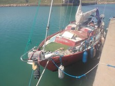 Voilier 30 pieds, 9 mètres, quille longue, voilier, France, 1974, acier 