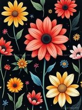Photo A4 Floral Kawaii Moderne