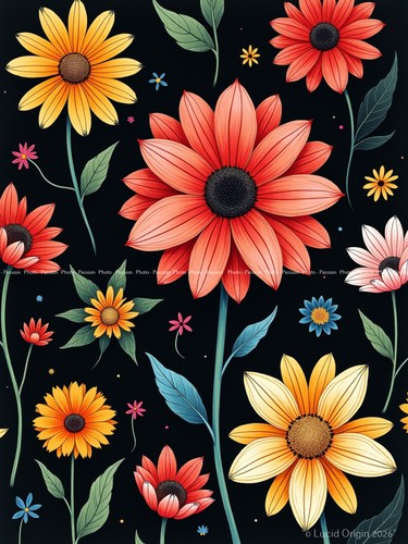 Photo floral kawaii moderne - floral,