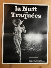 LA NUIT DES TRAQUÉES Affiche film 40x60 JEAN ROLLIN, BRIGITTE LAHAIE HORREUR 78