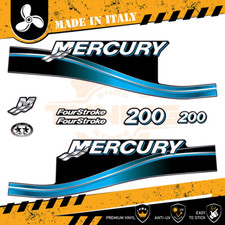 Décalcomanies adhésif Moteur hors-bord Mercury 200 Ch - Four Stroke Bleu