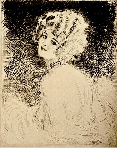 Gravure coquine art déco - gravure,