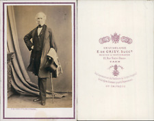 de Grisy, Caen, Homme âgé portant un plaid écossais, circa 1860 CDV vintage albu