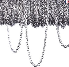 12 Mètres Chaîne Collier en Acier Inoxydable Chaîne de Câbles pour Bijoux Acc