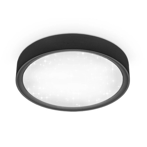 Plafonnier led noir - plafonnier, rond