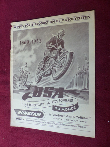 Catalogue tarif moto bsa - et,