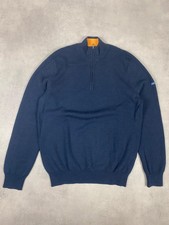 Pull maille 1/4 zip Marin