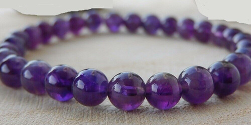 Bracelet perles améthyste - bracelet, de