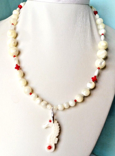 Collier perles fines nacre - collier, en