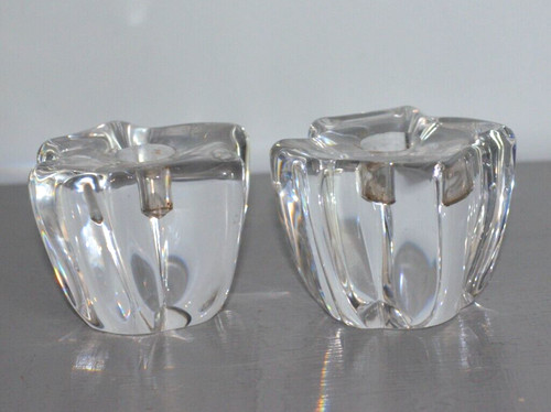 Bougeoirs cristal soufflé - cristal,