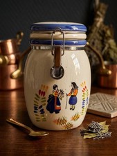 Pot à Farine Vintage en Grès