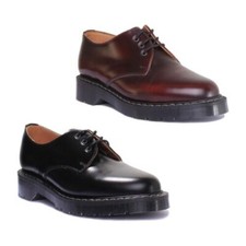 SOLOVAIR Gibson A Déteint Off Unisexe Cuir Derby Chaussure en Bordeaux Taille 3