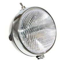 Phare-projecteur mobylette adaptable peugeot-mbk rond noir avec interrupteur