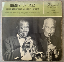 Louis Armstrong & Sidney Bechet : Giants of Jazz (45 EP, Brunswick, 1957)