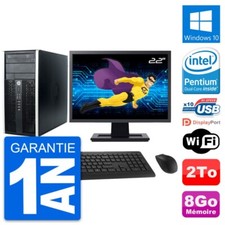 PC Tour HP Pro 6300 CMT Ecran 22" G630 RAM 8Go Disque Dur 2To Windows 10 Wifi
