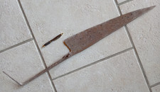 Ancien Coupe-Foin Fer Forgé à Lame, outil ancien Agriculture 1,640Kg / 88cm