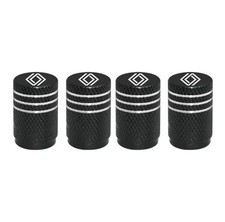 Lot 4 Bouchon De Valve Noir Logo Losange Renault