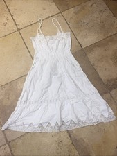 Robe d’été ancienne Femme En Coton Dentelles Taille 34