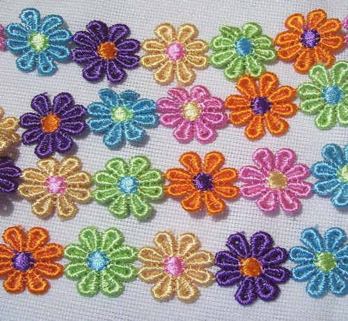 Galon applique fleur - galon,