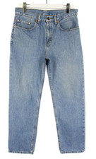 Jeans LEVI'S 504 Pour Homme W34/~L28 Denim Bleu Droit Zip Poches