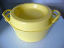 Cocotte Faitout LE CREUSET DUFOUR N 20 en Fonte émaillé Jaune Vintage 50/60