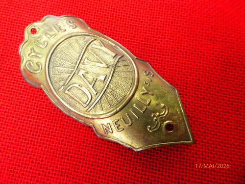 Ancienne plaque vélo - , de