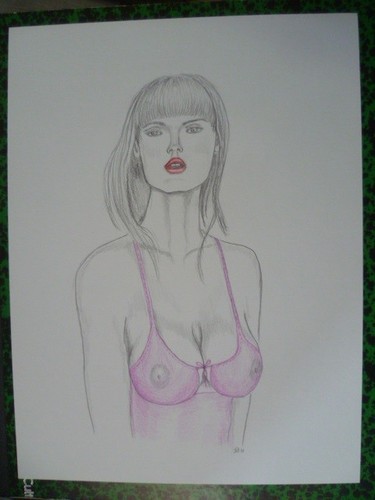Dessin portrait feminin - dessin,