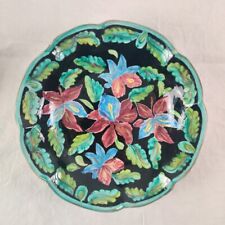 Plat Céramique Cerart Monaco Décor Fleuri