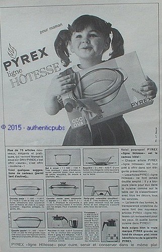 Publicite pyrex plat ligne - publicite,