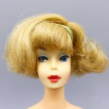 American Girl Pink Skin Side Part frosted blonde vintage Barbie doll from 1966