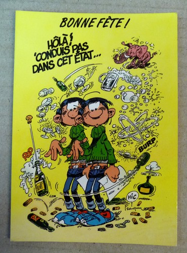 Carte postale gaston lagaffe - gaston,