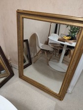 Miroir Ancien bois doré louis XVI  bois sculpté rang de perles mercure 18 ème