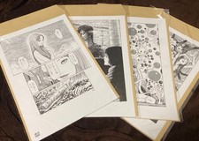 Lot de 4 feuilles de