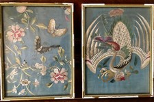 LOT 2 ANCIENNE SOIE  BRODÉE