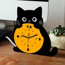 Horloge de table chat, simple