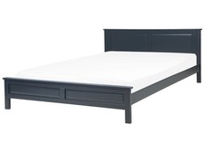 Beliani - Lit - Olivet - 180 x 200 cm, en Bois, Bleu Marine