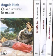 Femmes Ecrivains-Lot x 4 livres de poche Folio : HUTH, MARTINEZ, HOPE, BARBERY