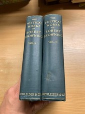*RARE* 1904 Les Œuvres Poétiques De Robert Browning Volumes 1 Et 2 Livres (P8)