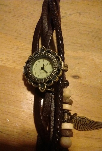 Vintage braided leather beaded - vintage,