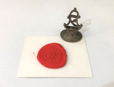 Ancien sceau Cachet de cire acier XVII - XVIIIeme  Matrice 17 - 18eme no argent