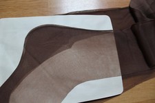 Bas nylon fully fashioned couture stockings vintage gris T2