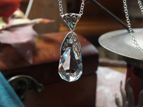 Decorated swarovski pendant - decorated,