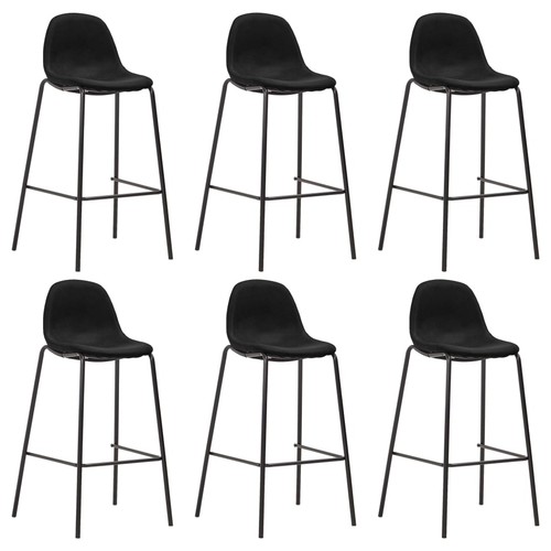 Chaises bar noir tissu - chaises,