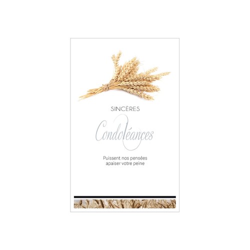 Carte voeux condoléances - carte, de