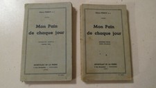Paire de livres anciens MON PAIN DE CHAQUE JOUR de 1937 et 1938 Religion Christ