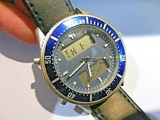 ANCIENNE MONTRE TCM ,AIGUILLES + 2 PAVE NUMERIQUES,ALARME,CHRONO DATE,B FONCTION