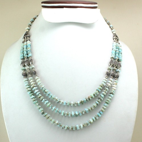 Collier perles pierre - collier, en