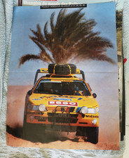 Affiche PARIS DAKAR PEUGEOT 405 Turbo 16 CAMEL  1987/90 course sport car poster 