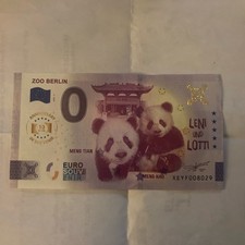 BILLET TOURISTIQUE 0 EURO ZÉRO EURO ZOO BERLIN  2025 ANNIVERSARY