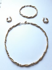 Parure bijoux laiton doré